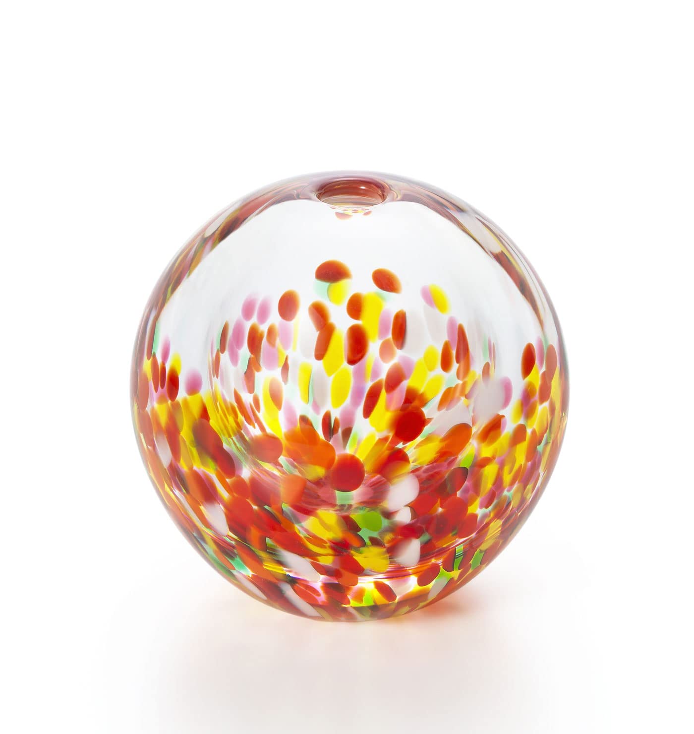 Aderia F62770 Tsugaru Vidro Foukei, Single Stool, Autumn Leaf Mountain, Comes in a Cosmetic Box, Flower Base, Fashionable, Glass, Vase, Container, Flower, Dried Flower, Gift, Women's, Mother's Day, Fa