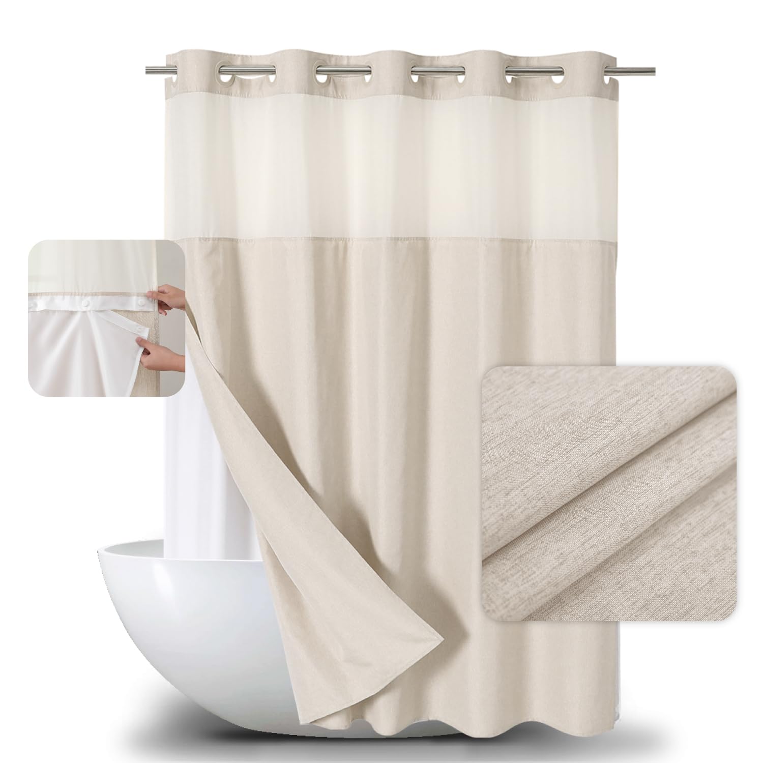 eachope Linen Hookless Set