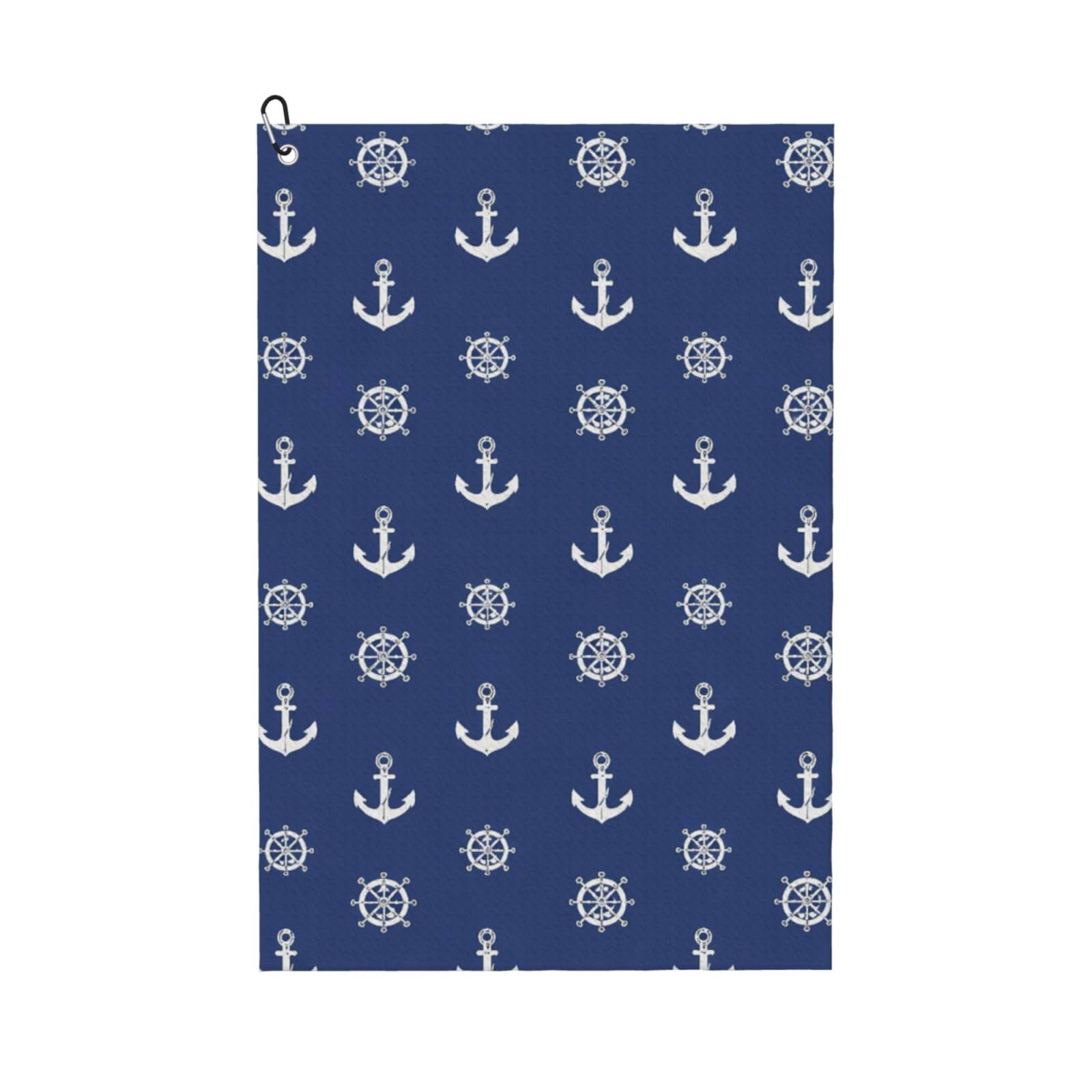 BSDFGSDD Nautical Anchor Navy Blue Golf Towel 24 x 16 inches