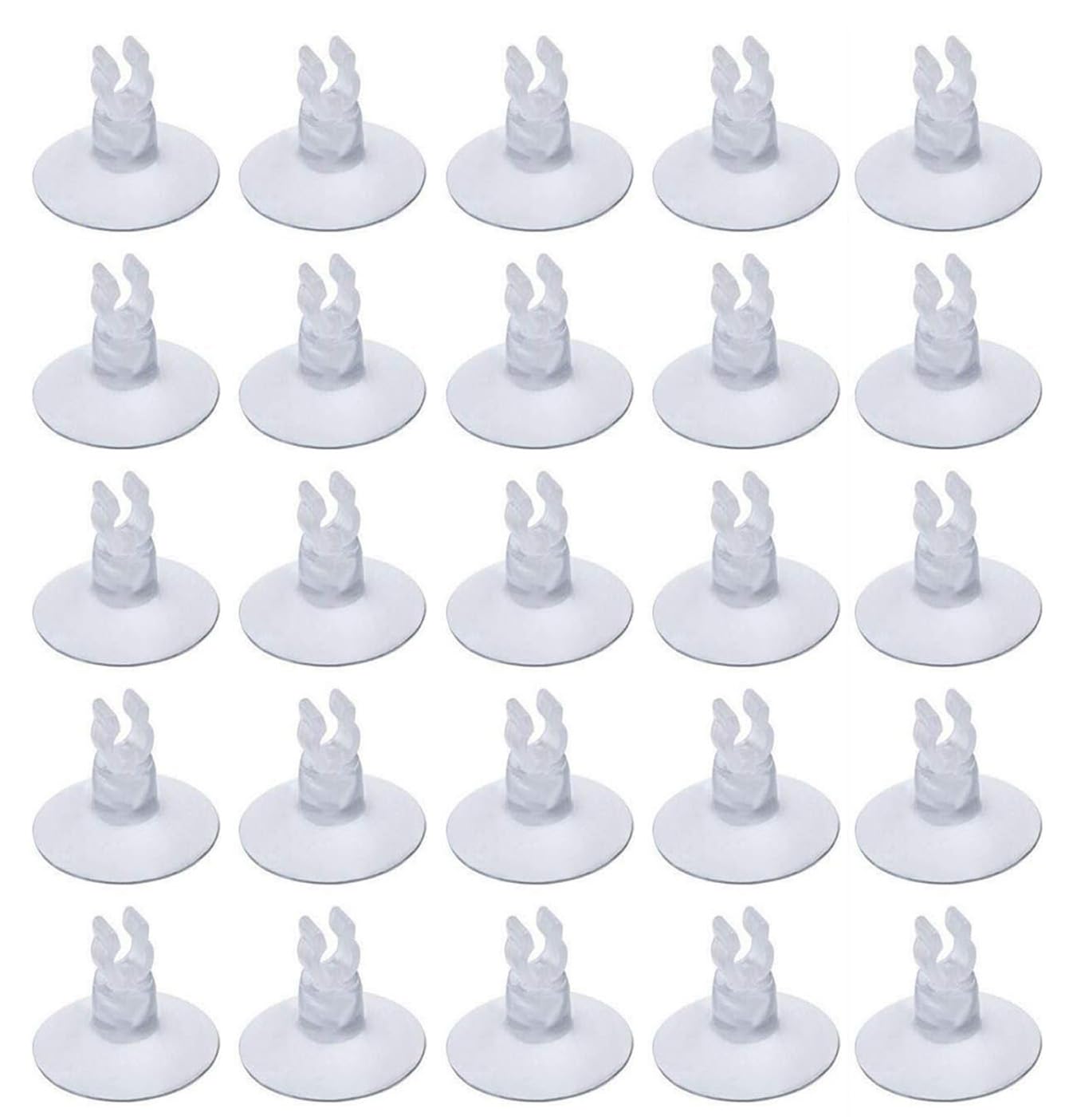 OPDUO 25 pcs Aquarium Fish Tank Suction Cup Sucker Holders for Air Line Tube Hose Pump,Suction Aquarium Suction Cups Airline Suction Cup for Fish Tank Tubing Clear Holders Clips Clamps
