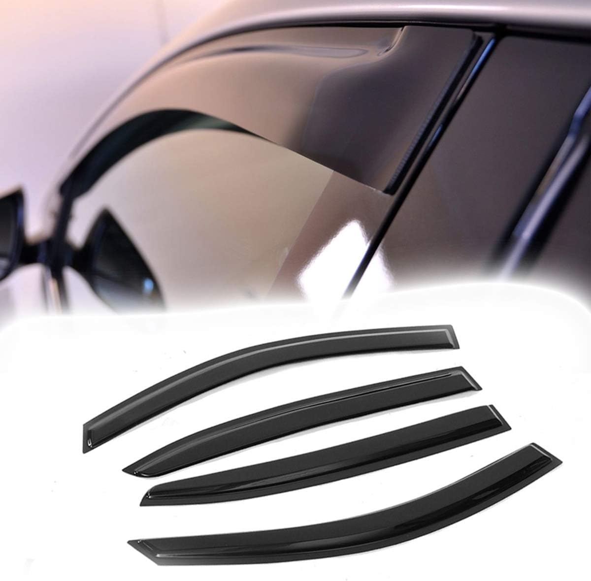 4pcs for 2008-2012 Accord Sedan Sun Rain Guard Window Visors