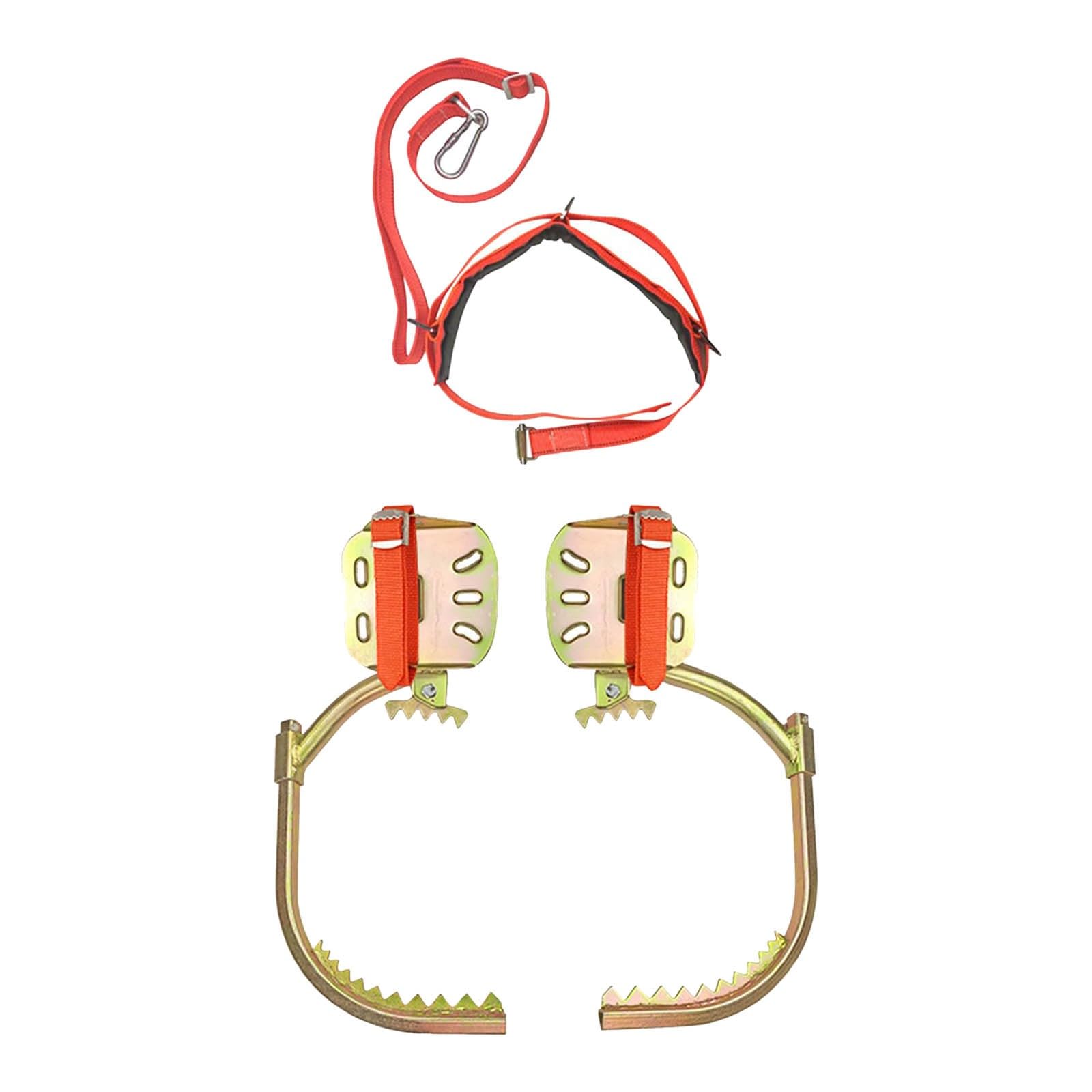 2026 Attrezzatura da arrampicata professionale per elettricisti Decespugliatore Scarpe da arrampicata regolabili Attrezzature di sicurezza antiscivolo ad alta resistenza (oro, 20 cm)