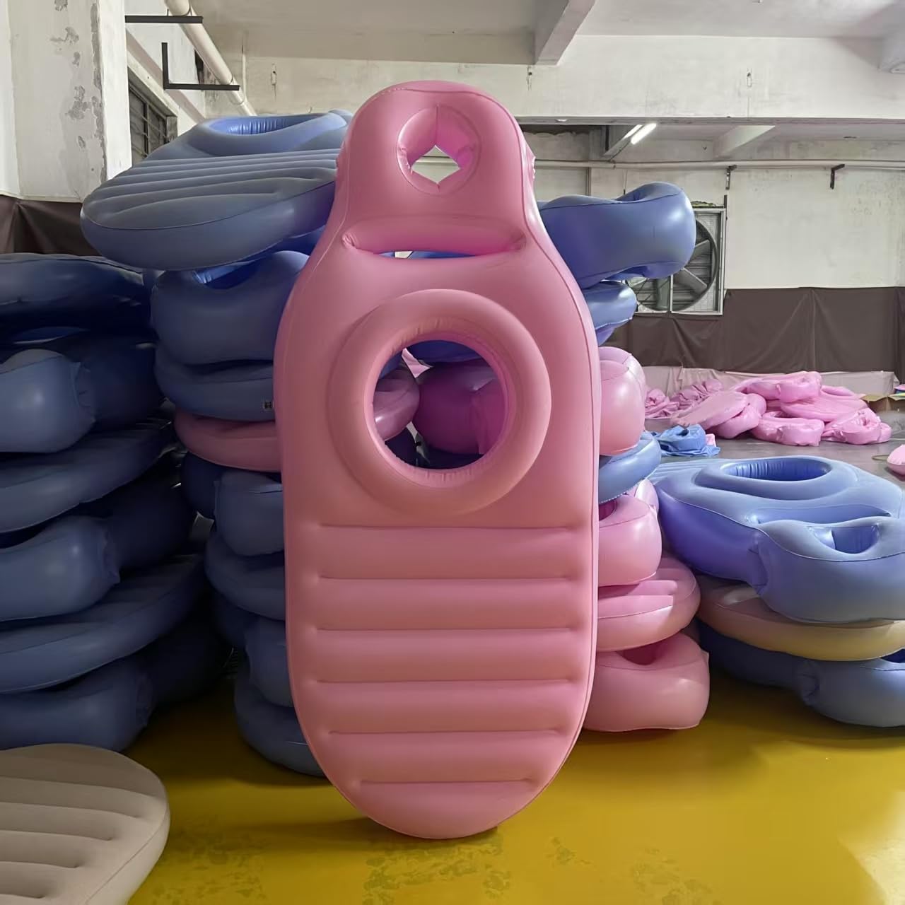 Pregnant yoga mat, comfortable, plush, perforated PVC inflatable mattress, full body comfortable pillow, pregnant sleep pillow, pink