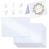BEISHIDA 5x7inch Shimmer Cardstock, White Shimmer Paper, 250GSM Premium Craft Paper Sheet for Invitations, Cricut, Postcards, Greeting Card, DIY Art Projects(50 Sheets)