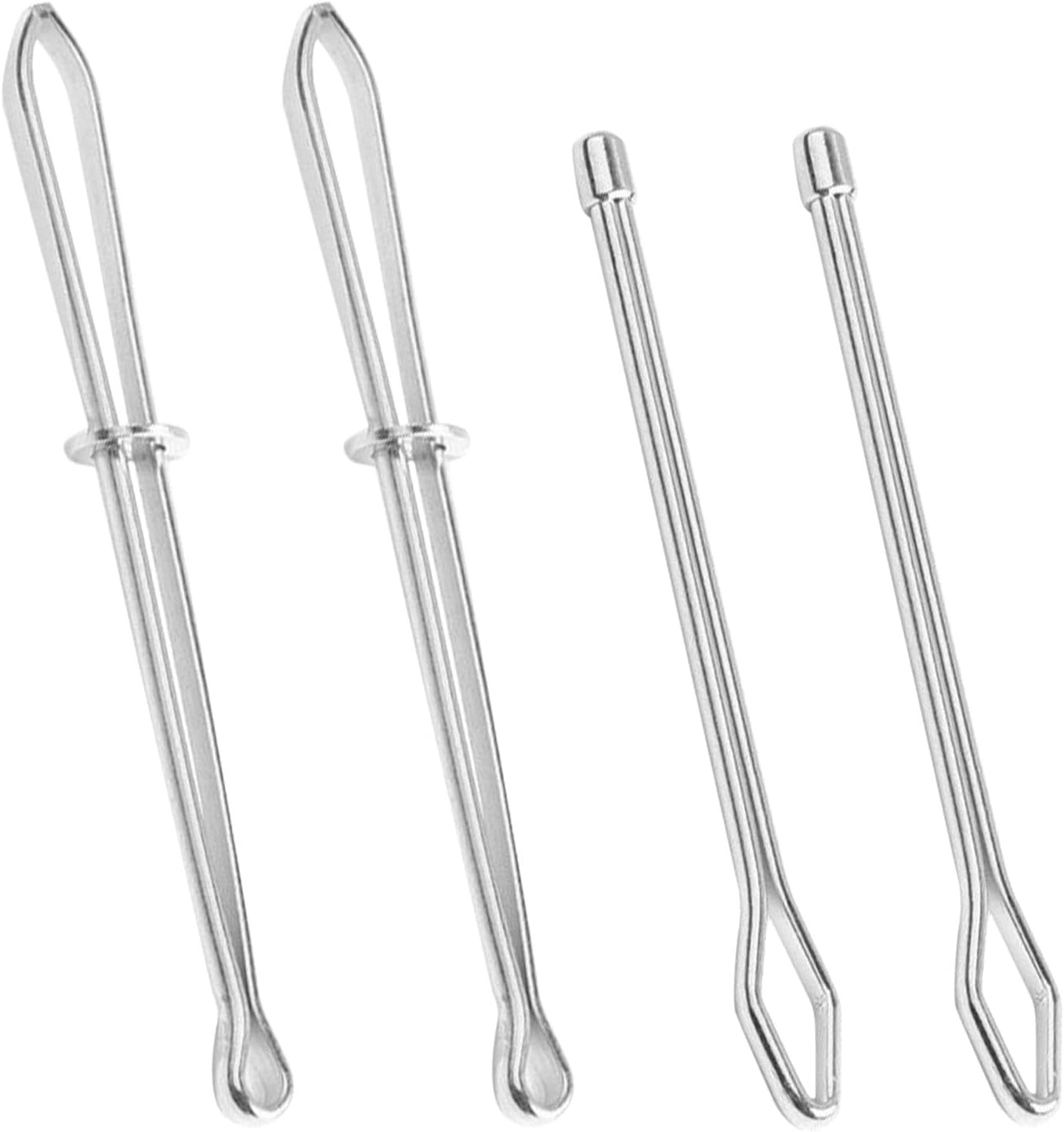 SUNERLORY4 Pieces Hand Stitched Silver Drawstring Sweatpants Coats (Silver)