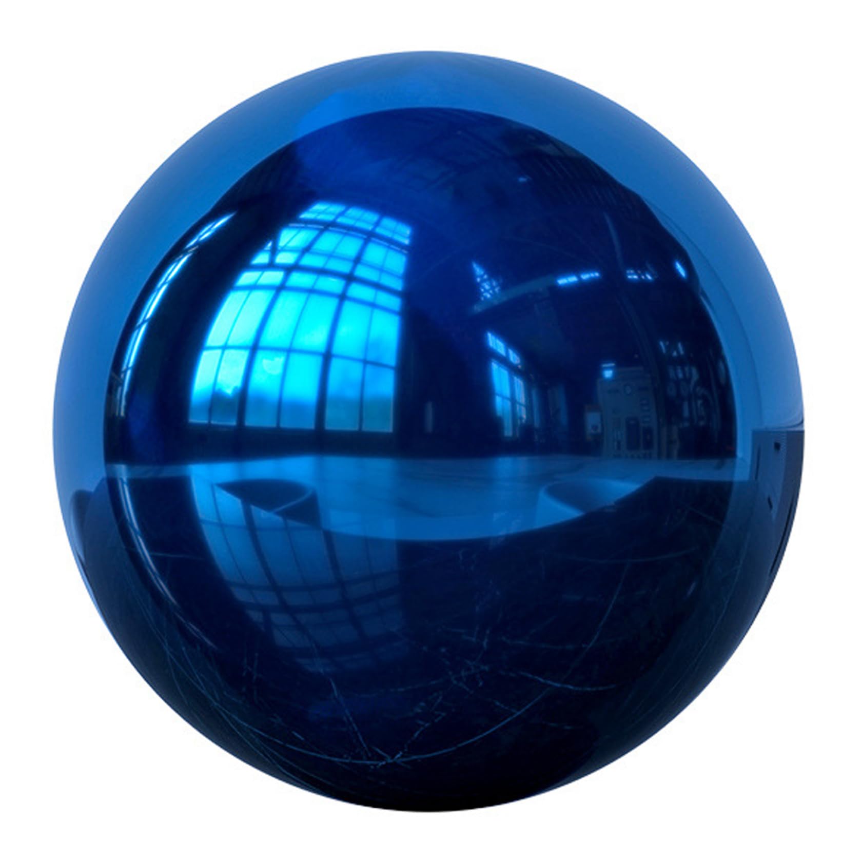 Wedhapy Stainless Steel Gazing Ball Gazing Ball, 10 Inch Shiny Polished Hollow Reflective Stainless Steel for Patio Lawn Yard Ponds Ornament