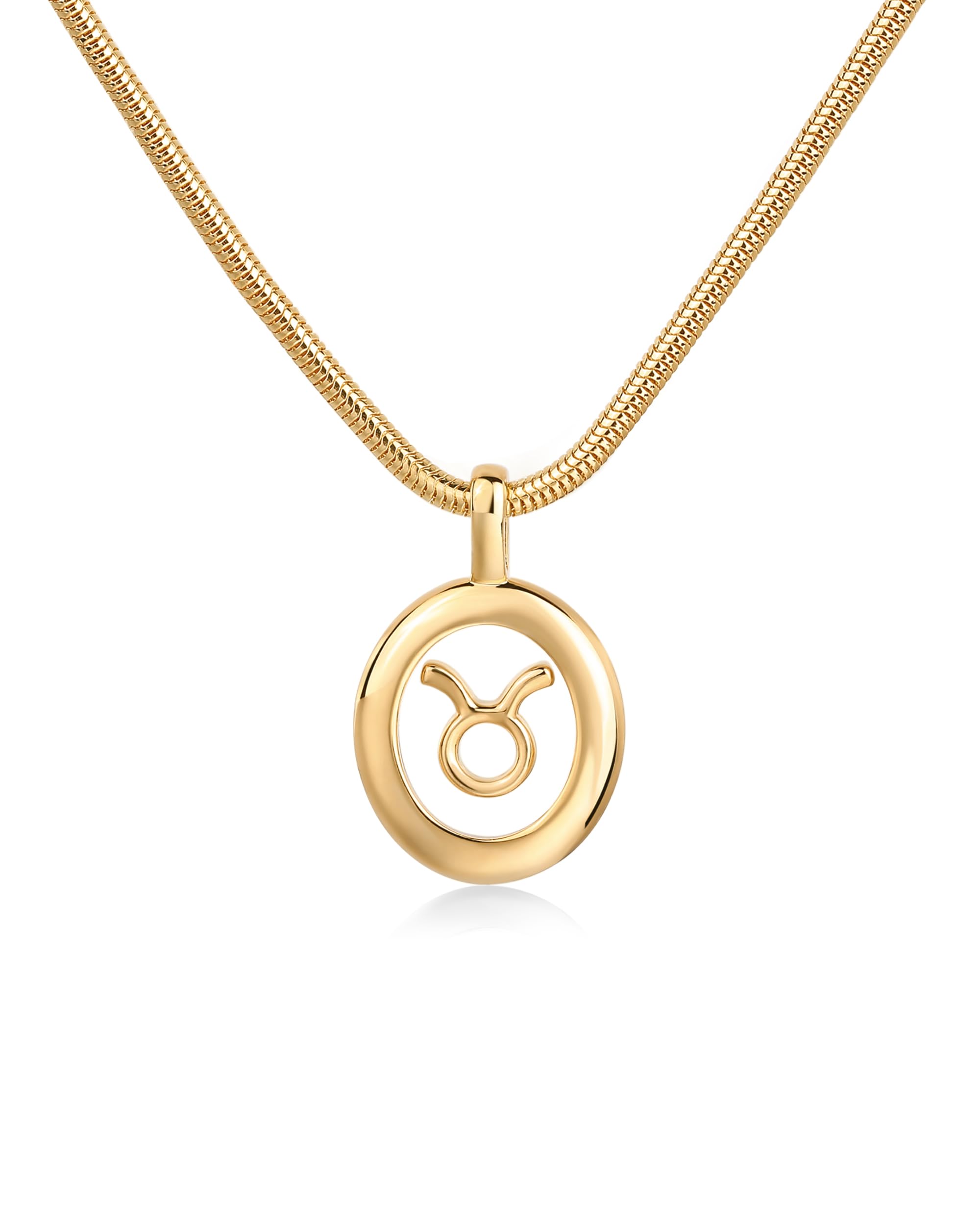 PAVOI 14K Gold Plated Unique Floating Astrology Pendant Necklace for Women - Horoscope Charm Necklace - Dainty Zodiac Gifts