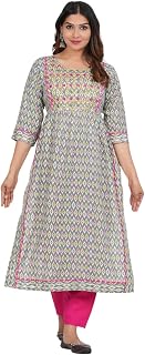 LeWear Women's Stitched Straight Naira Cut Kurti and Pant, Elegant Rayon Kurta, Stylish Design for Daily, Office, Festive... Price In India