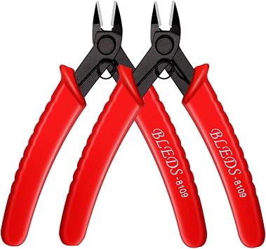 BS-8109 2 Pack Soft Wire Flush Cutters - Diagonal Cutter for Copper, Aluminum, 3D Printing Wire Cables