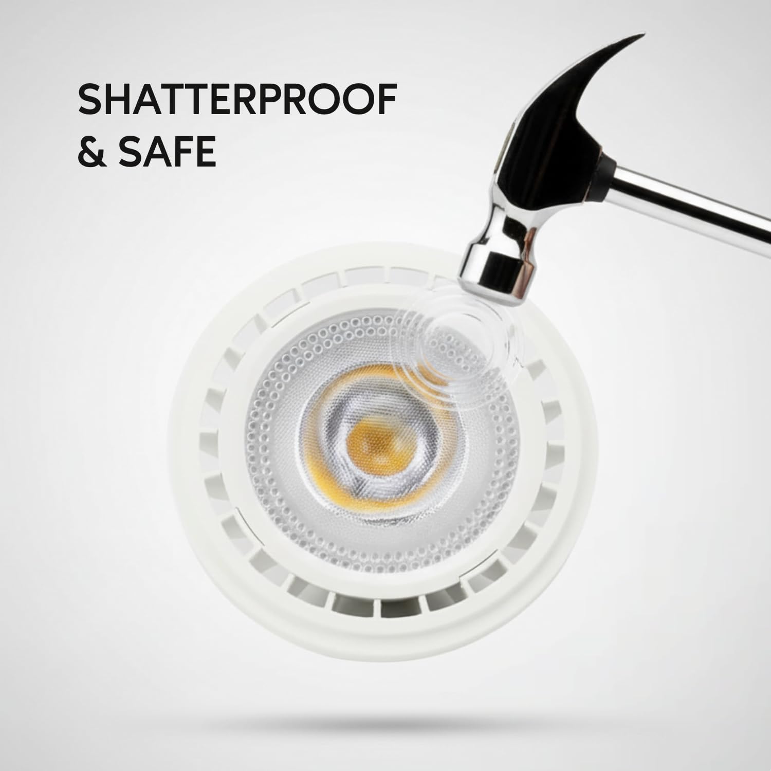 Ironsmith Lighting Products Shatterproof LED Flood Light Bulb - G53 Base Halogen Flood Lights Replacement (12V), Warm White Light Bulbs for Spot or Flood Light Fixture - Waterproof (13 Watt)