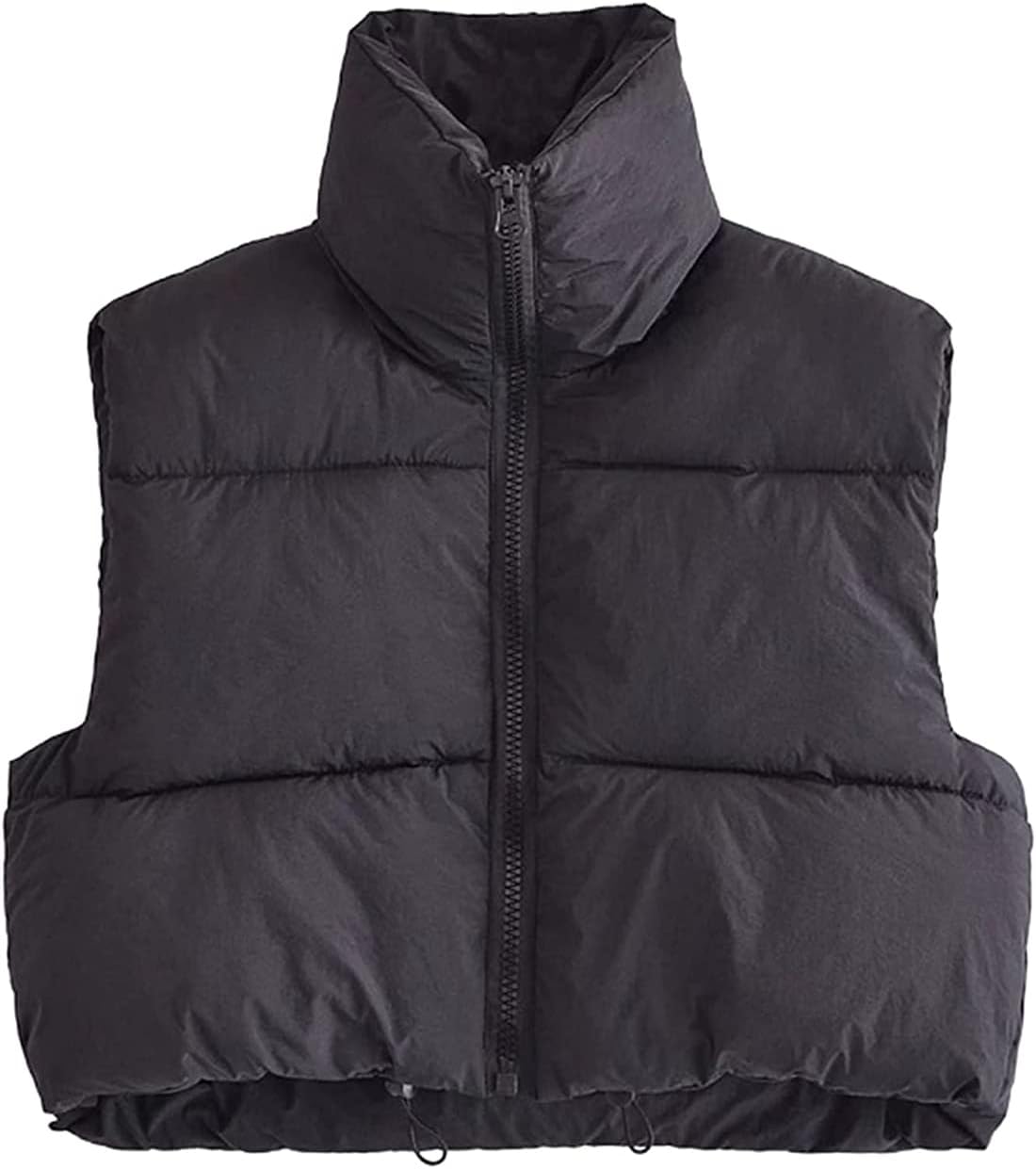 Athlisan Womens Cropped Puffer Vest Zip Up Stand Guyana Ubuy