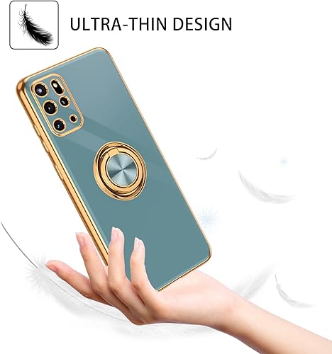 Miniatura 5 de DUEDUE Funda para Samsung Galaxy S20 Plus con soporte para anillo de soporte rotación de 360 grados dedo magnético de automóvil TPU suave funda