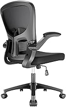 Durrafy Chaise Bureau, Bureau Ergonomique, Fauteuil de Bureaus avec Accoudoirs Rabattables, Chaise de Travail Réglable en Hauteur, Silencieusesfauteuil de bureaues
