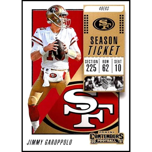 2018 Contenders NFL Season Ticket (Base) #13 Jimmy Garoppolo San Francisco 49ers Official Football Trading Card made by Panini