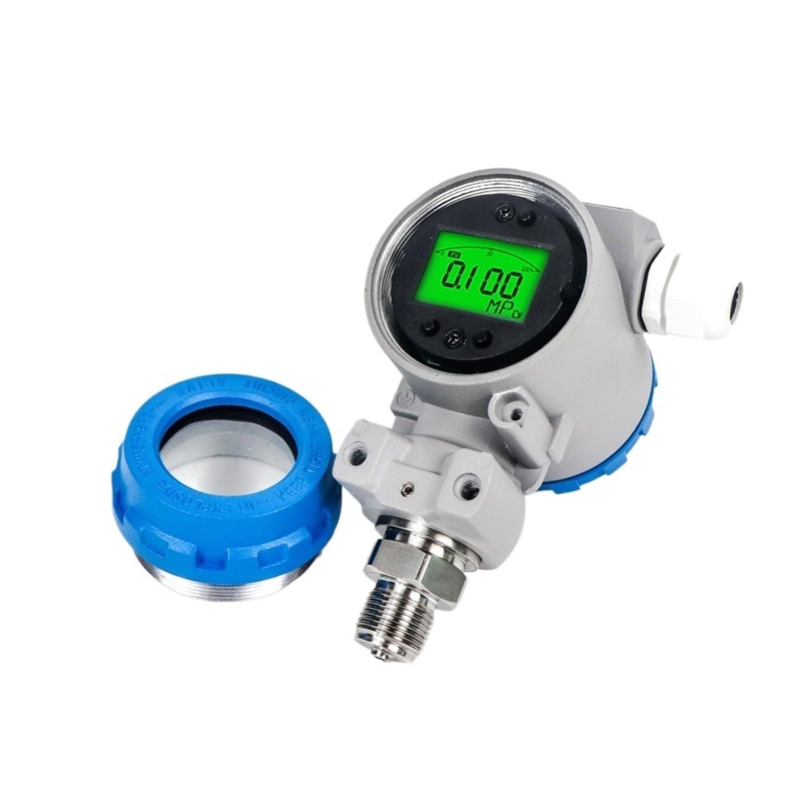 NOBIRTBSA Pressure Sensor Outdoor 2088 LCD Digital Pressure Transmitter Vacuum Water Oil Liquid High-Precision Pressure Transducer Used(4-20ma Lcd,0-6Mpa)