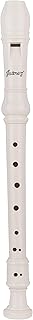 JUAREZ Claró Descant जर्मन स्टाइल 8 छेद सोप्रानो रिकॉर्डर बांसुरी सफाई रॉड के साथ स्कूल कलाकारों की टुकड़ी के लिए उपयुक्त | होम प्रैक्टिस | संगीत कक्षाएं | उपहार, सफाई रॉड और केस के साथ सफेद