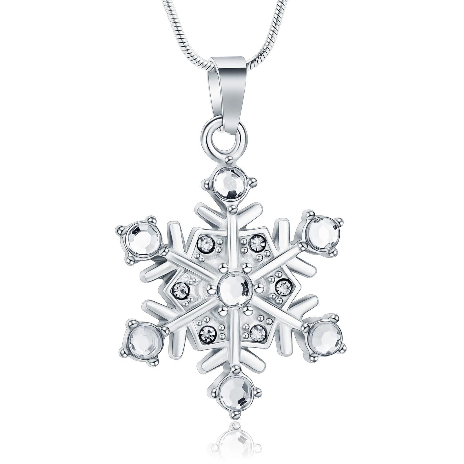 Collier funéraire flocon de neige, cadeau de souvenir pour les cendres - 8