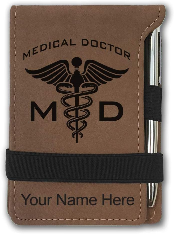 LaserGram Mini Padfolio with Notepad and Pen, MD Medical