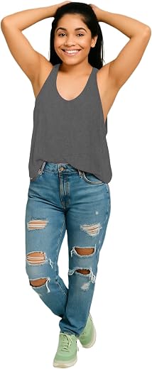 THE BLAZZE Everyday Cotton Tank Top for Women - Relaxed Fit, Scoop Neck Cami 1005 NB79 Parent
