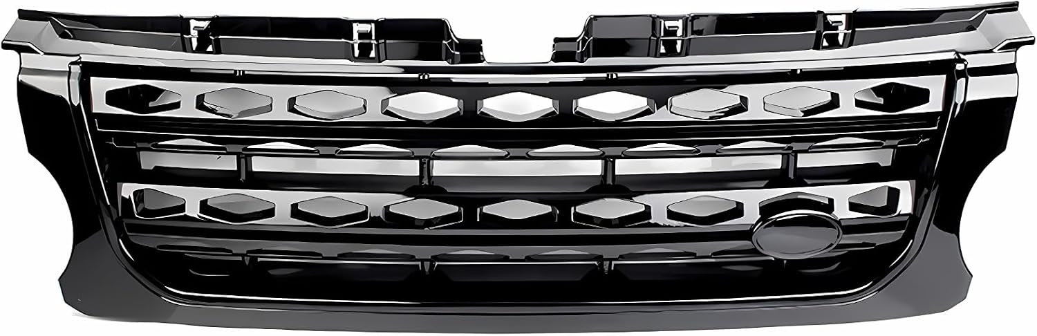 Car Grille Compatible with Discovery 4 LR4 2014-2016, Replacement Front Grille(Gloss black)