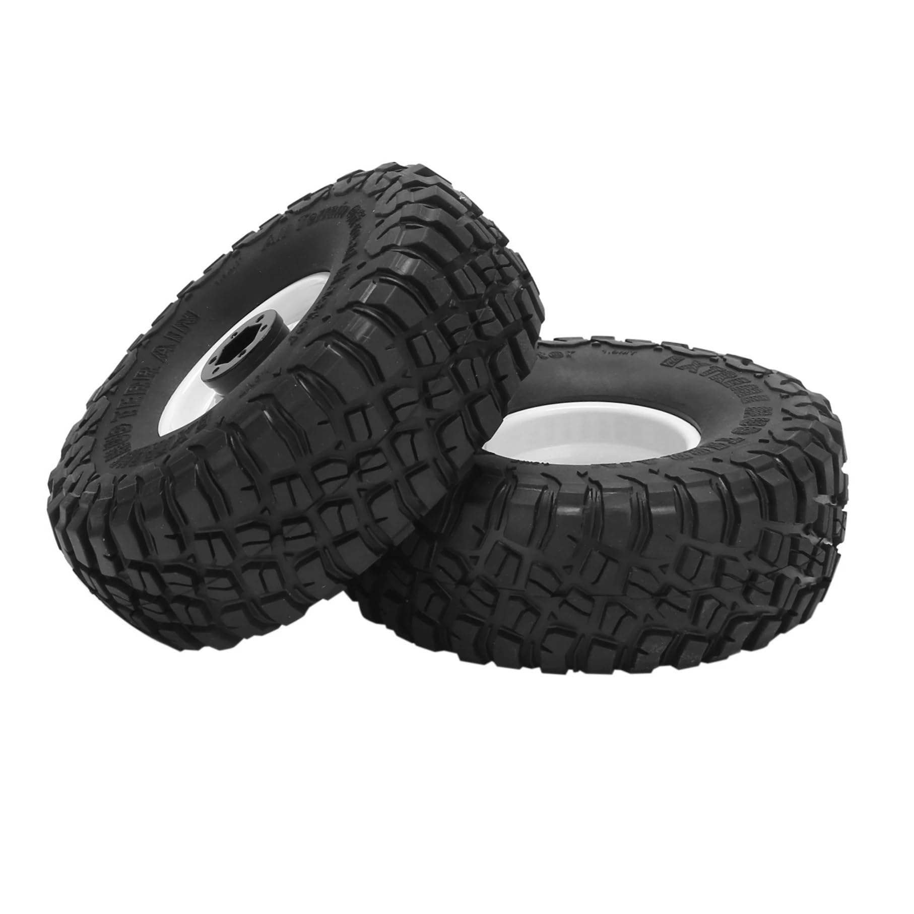 Rc Tire Jante pour Traxxas pour TRX4 pour Axial pour SCX10 pour Voiture sur Chenilles 1/10 RC 4 Pièces 8,9 Mm 1,9" Beadlock Jante Moyeu Pneu(Black)
