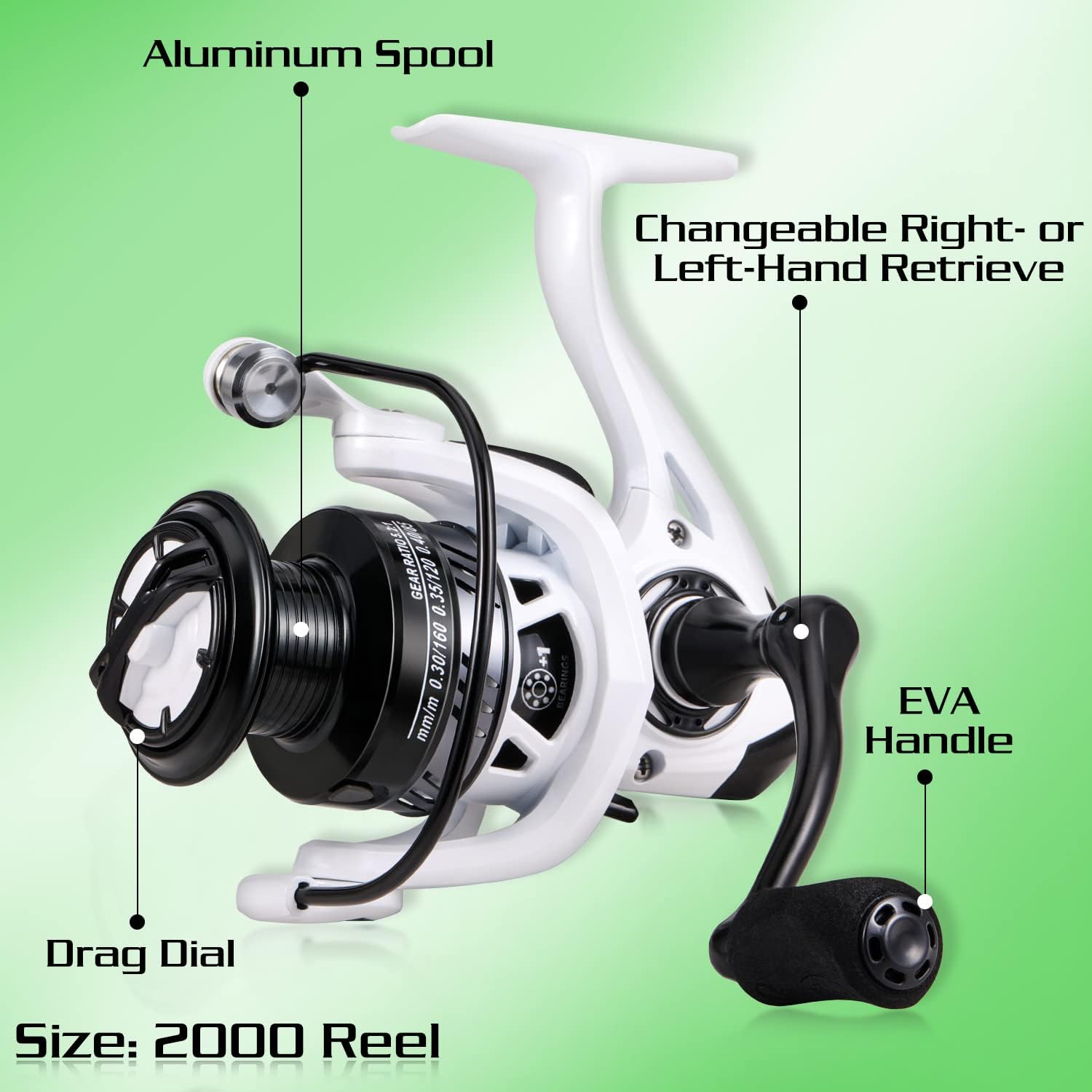 Sougayilang Fishing Rod and Reel Combo, Medium Fishing Pole with Spinning Reel Combo, 2-Piece Fishing Combo