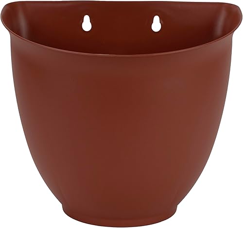 Miniatura 7 de The HC Companies Maceta de pared de jardín de 8 pulgadas, maceta colgante de plástico para flores de interior y exterior, hierbas, color blanco