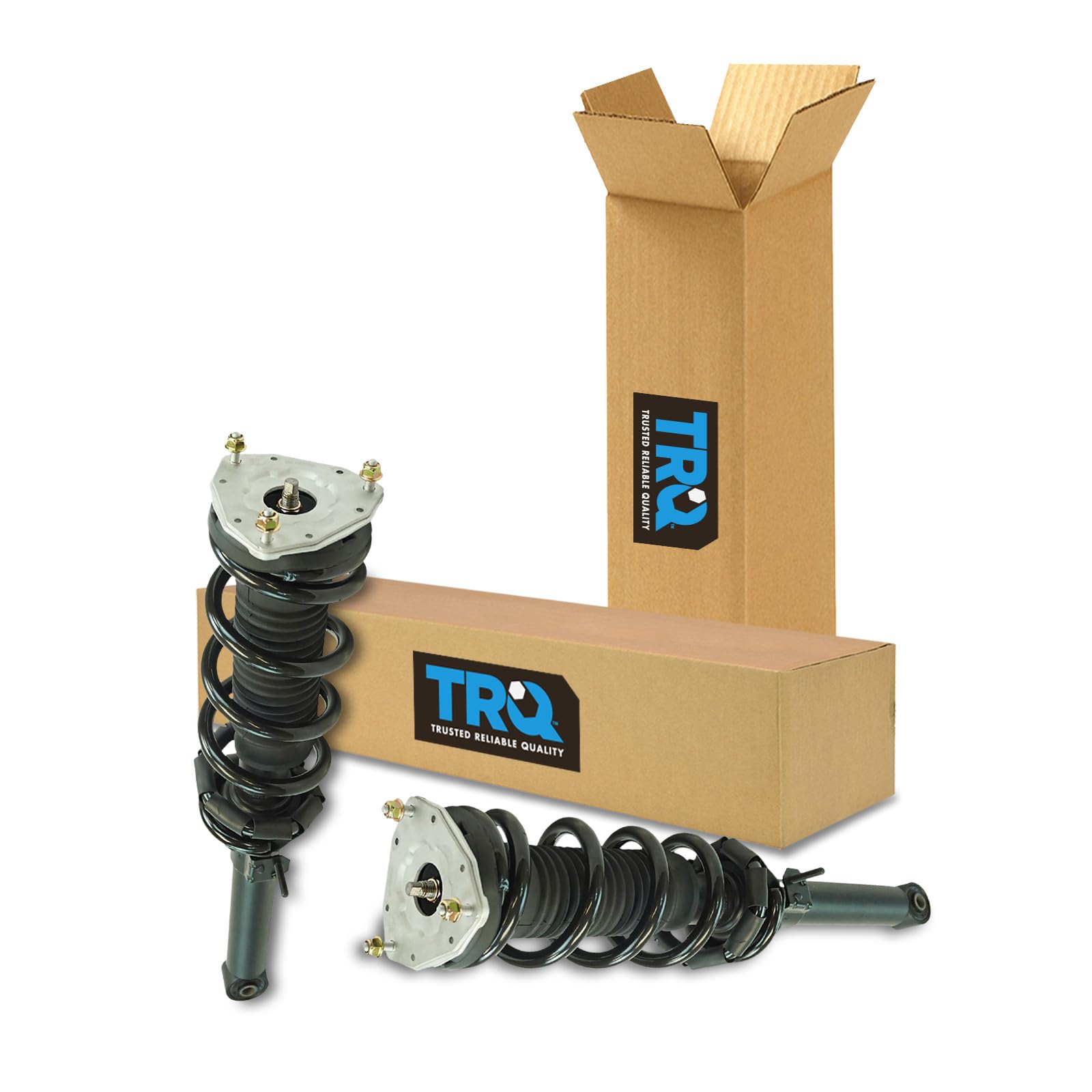 TRQ Loaded Quick Complete Shock Strut Spring Mount Assembly Pair 2pc Front RWD Compatible with 2011-2012 Infiniti G25 2007-2008 G35 2009-2013 G37 2015 Q40