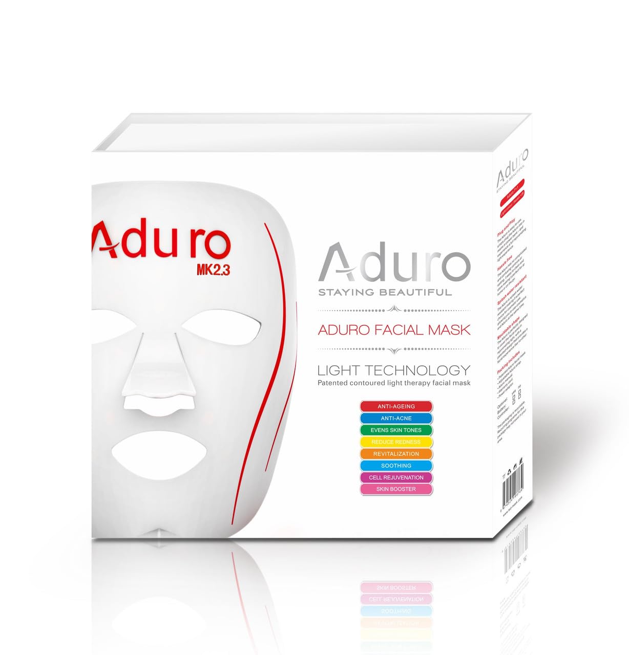 ジャンク品　Aduro フェイスマスク LED Aduro LED Light Therapy Facial Mask for Skin Treatment : Amazon.in