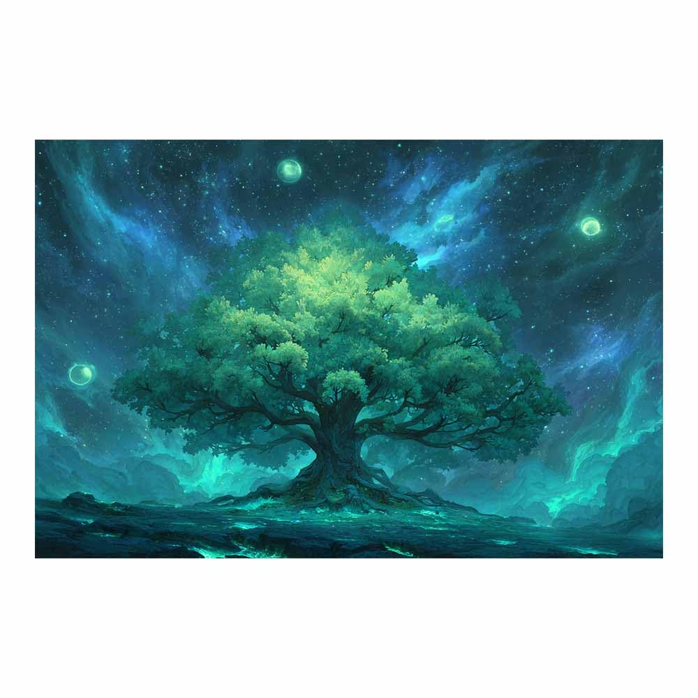 HOQIU Tree Of Life Wall Art Embroidery rainbow tree canvas prints, nature wall art, for Bathroom Home Office Decor(Multicolor)-80x120cm Unframed