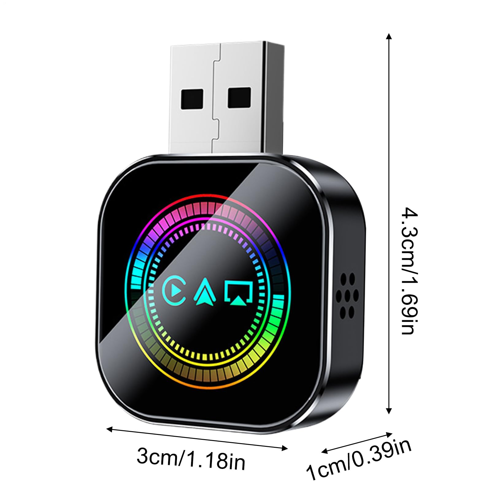 Bezprzewodowy Adapter Samochodowy Konwerter Plug and Play bez opóźnienia | Bezprzewodowa Transmisja Na Ekran Do Długich Podróży Jazdy Miejskiej Nawigacji Streamingu Muzyki Rozmów Asystencji