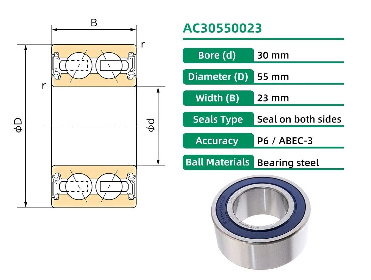 1PC AC30550023 30x55x23mm 30BD5523 ACB30x55x23 ACB30550023 Automotive Klimaanlage Lager Auto