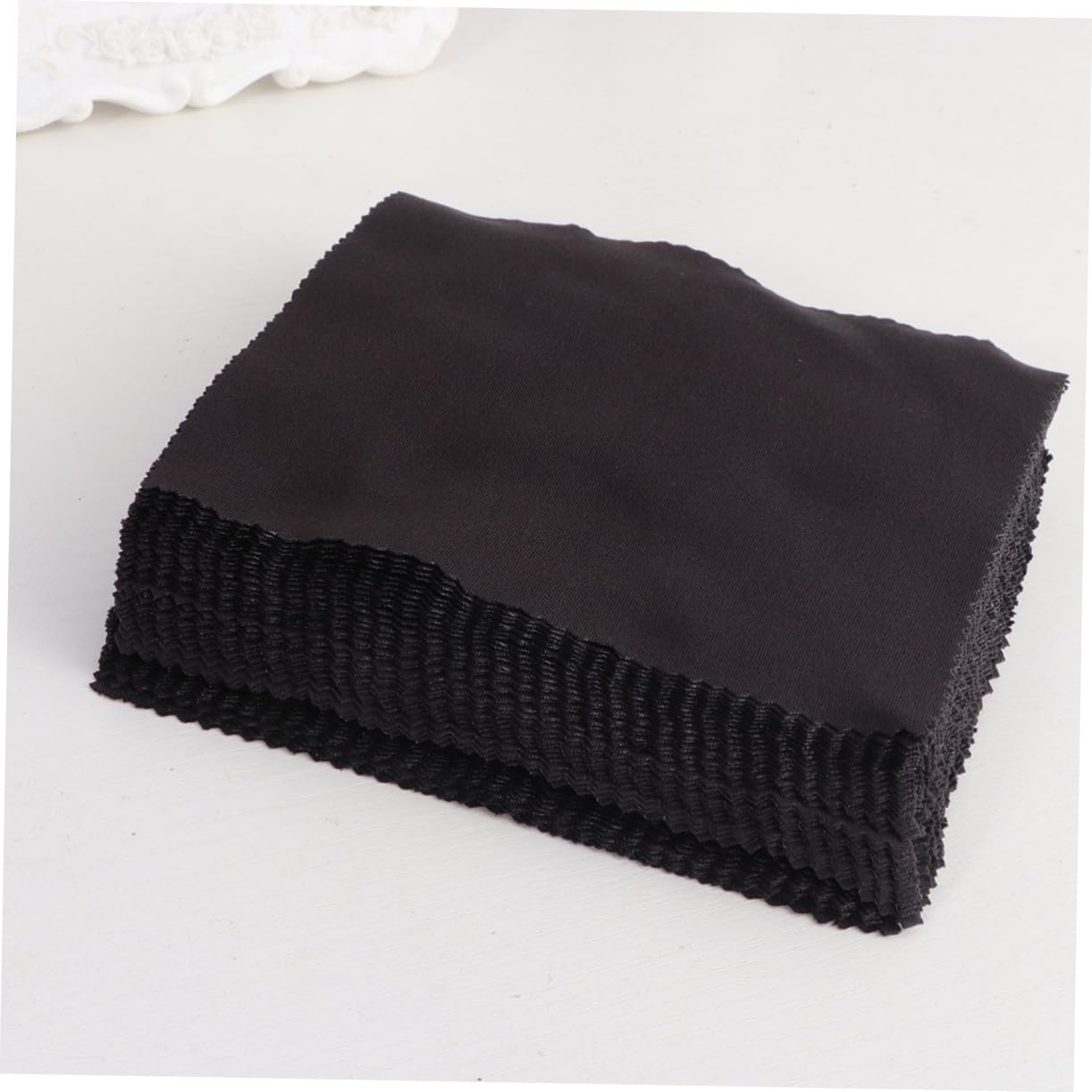 Paños de Limpieza para Gafas y Pantallas, Microfibra Doble Cara, Negro, 100 Unidades, Reutilizables Secado Rápido, para Uso Diario en Limpieza de Lentes y Dispositivos Electrónicos