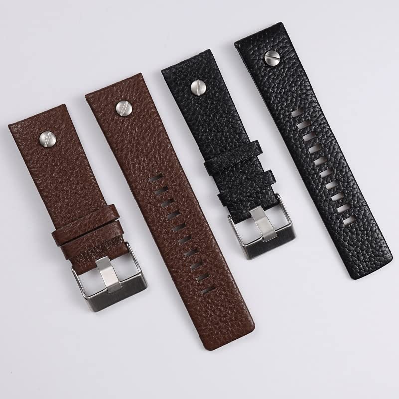 Bracelet montre cuir véritable 22mm marron pour un look urbain chic