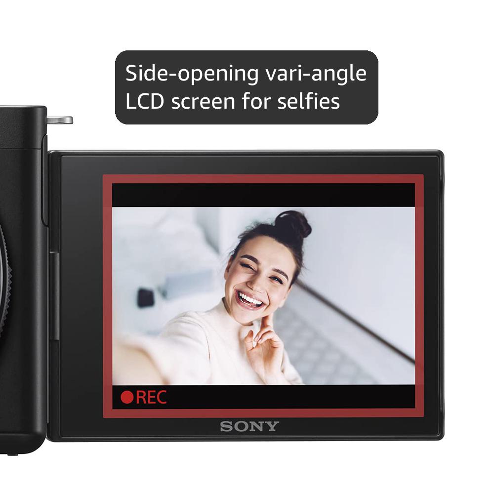 Sony Alpha ZV-E10L 24.2 Mega Pixel Interchangeable-Lens Mirrorless vlog Camera with 16-50 mm Lens, Made for Creators | APS-C Sensor | Advanced Autofocus | Clear Audio & 4K Movie Recording - Black