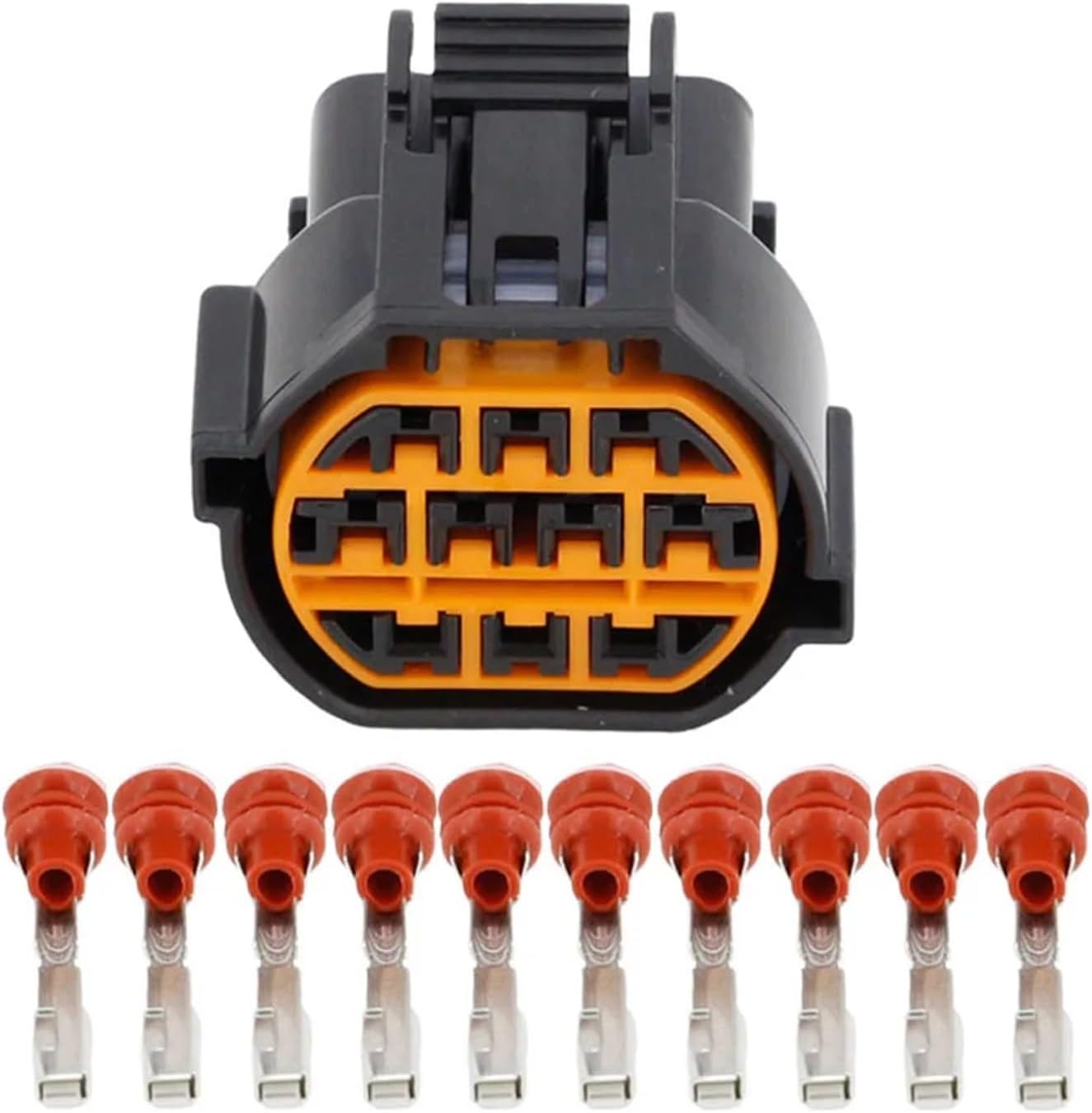 10 Pin Automotive Waterproof Connector Harness Connector With Terminal Plug DJ7109-2-21 10P BHUPWZE(10 Sets)