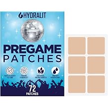 Pregame Patches Topical Party Hydration Strips with DHM Milk Thistle & B Complex Pre Event Formula for Festivals Bachelorettes & Celebrations Happy Hour 72 Pack