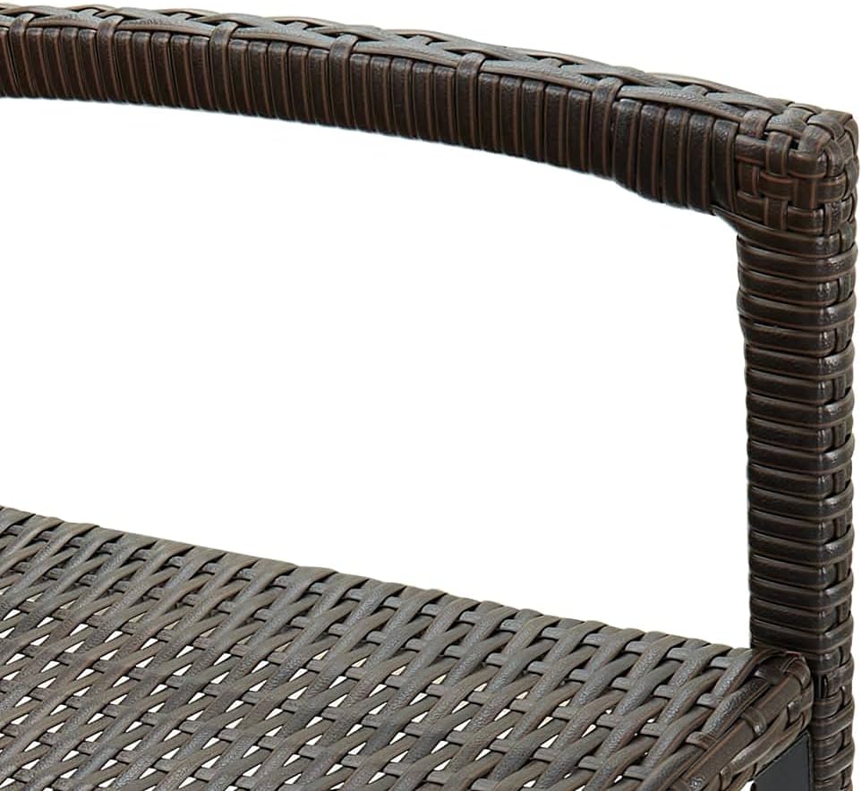 vidaXL 2X Bar Stool Lounge Seating Counter Bistro Pub Kitchen Dining Living Room Stools Chairs Home Decor Interior Brown Poly Rattan