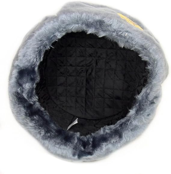 Russian Ushanka Winter hat Gray, with Soviet Soldier Insignia