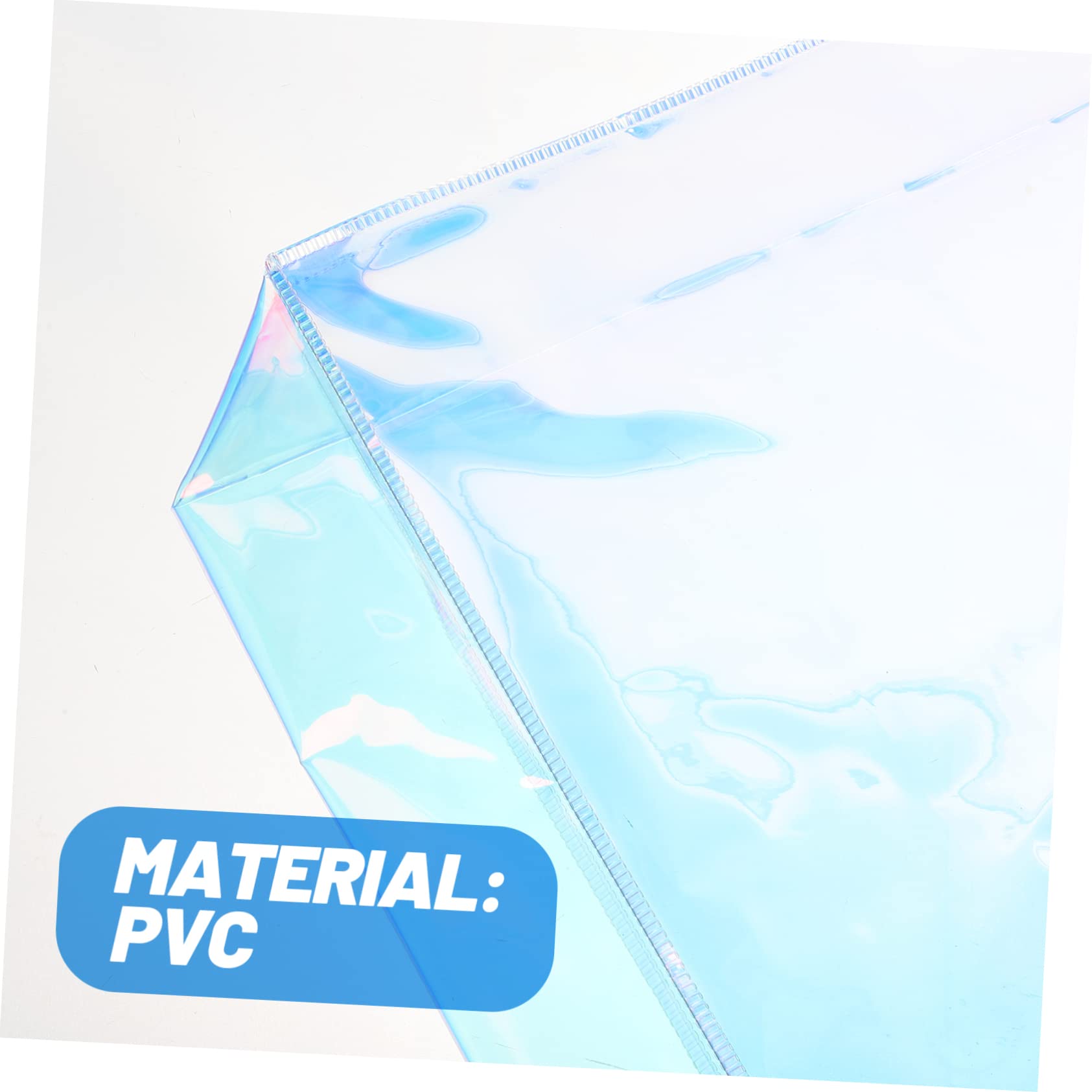 Hoement Holographic PVC Tote Bag for Women Iridescent Handbag for Work Beach Sports Casual Shopping Packaging Portable Shopping Bag - Image 2