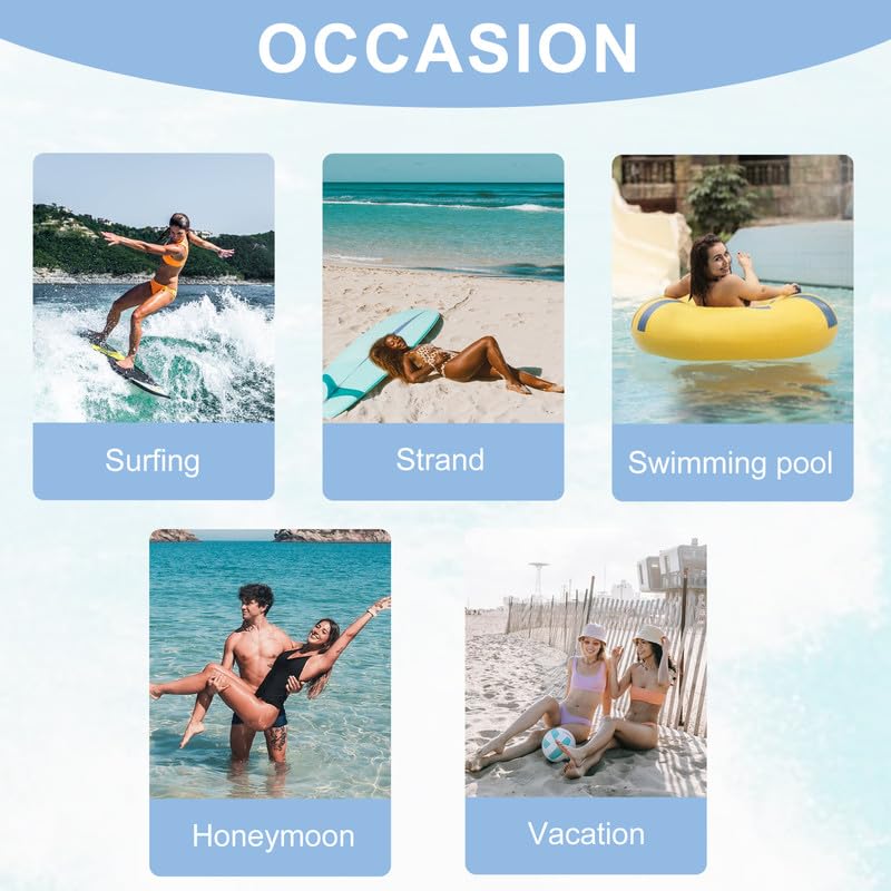 JASAMBAC Tankini Mujer Traje de Baño de Dos Piezas Abdomen Tankini Parte Superior Y Cintura Alta Bañador Cómodo Traje de Baño con Tirantes Ajustables Deportivo Moda Playa