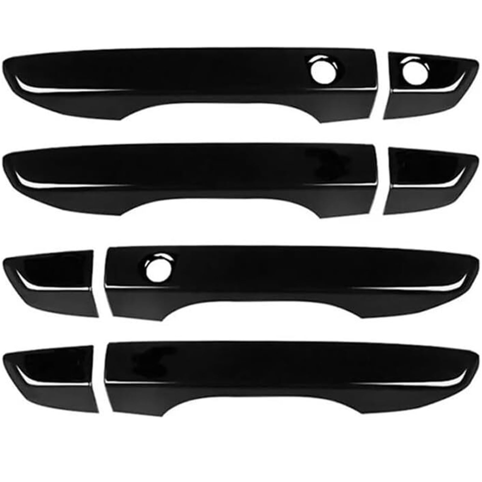 Glymzoi Black Car Exterior Door Handles Car Left Exterior Door Handle 4Pcs Covers With Keyless Entry Handles For Civic 2016-2019(Black)