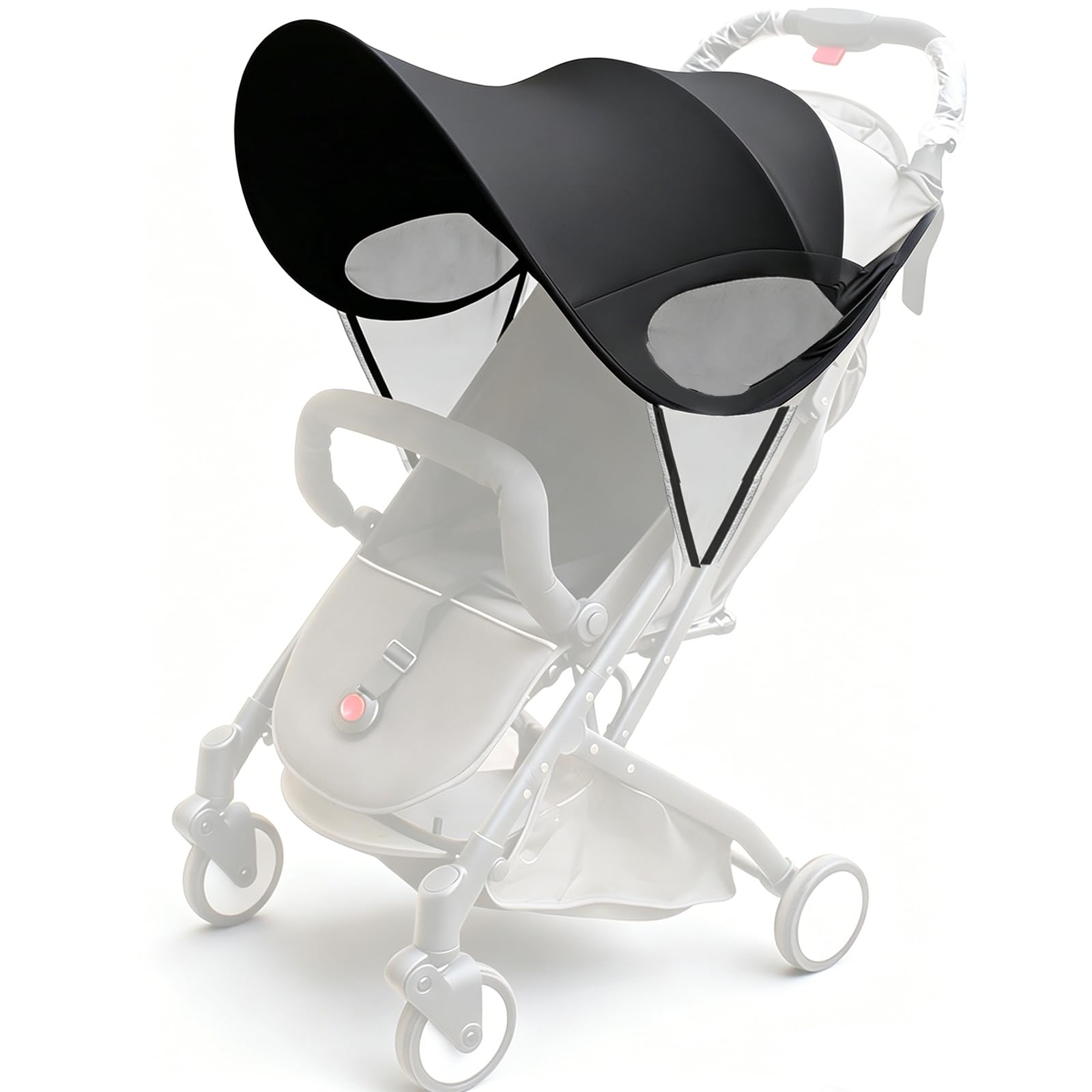 Pare Soleil Poussette Universelle Anti-UV UPF50+ Canopy Auvent de Poussette Réglable Poussette protection soleil Housse de Soleil pour Poussette bébé