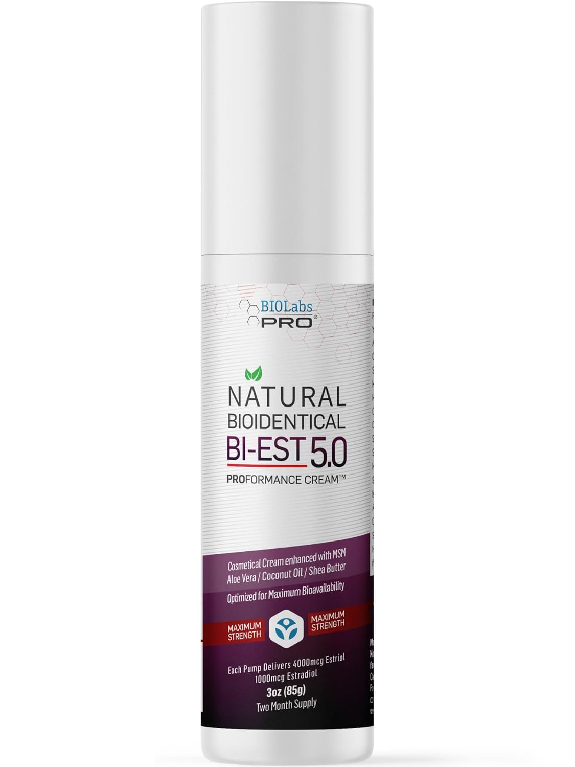 Estro Cream BiEST 5.0 by BIOLABS PRO - 3oz, 5mg per pump