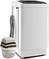 Vista 10 de Nictemaw Lavadora portátil de 2.4 pies cúbicos, capacidad de 17.8 libras, lavadora automática completa con 10 programas de lavado, pantalla LED