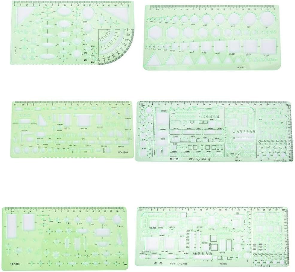 建築定規 多機能diyペイントツール 描画テンプレート定規 中空定規 建築耐久性の