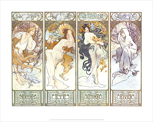 Culturenik Alphonse Mucha Les Saisons II Decorative Fine Art Nouveau Poster Print 16x20
