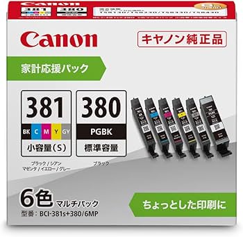 Amazon.co.jp: キヤノン Canon 純正 インク BCI-381s+380/6MP