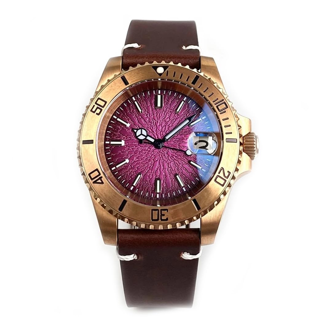 Relojes automáticos clásicos de bronce sólido para hombre