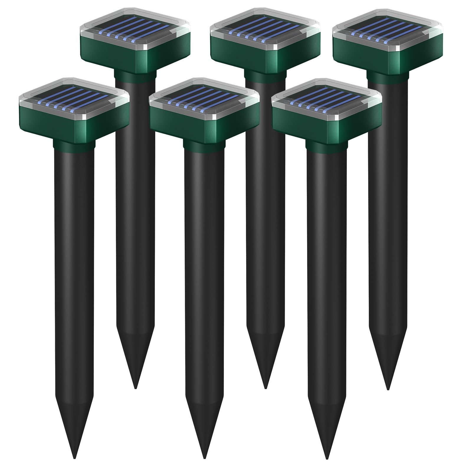 Deer Repellent Devices, Sonic & Solar-Powered Outdoor Deer Deterrent for Garden Plants, 7000 Sq Ft Coverage, Waterproof Sonic Repeller to Keep Deer and Rabbits Away (6)